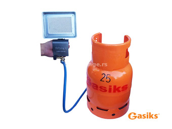 Komplet plinska boca od 5 kg sa grejalicom od 1,5 kW + crevo i prilključci
