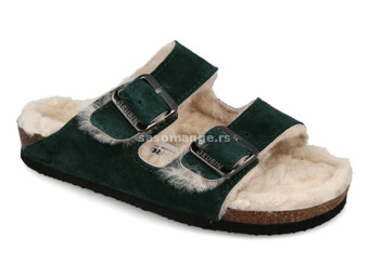 Grubin Arizona ženska papuča-krzno koža zelena 38 ( A066814 )