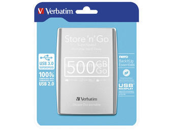 Hard disk 2.5" 500Gb USB 3.0 Verbatim 53021 srebrni