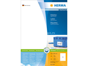 Herma etikete 210X297 A4/1 1/100 bela ( 02H4428 )