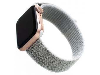 FIXED Elastic Nylon Strap for Apple Watch 38/40/41mm white-gray