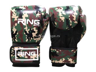 RING rukavice za boks 10 OZ kozne - RS 3311-10 army