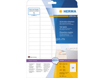 Herma etikete 45X16,9 za viseće fascikle A4/64 1/25 remo ( 02H4201 )