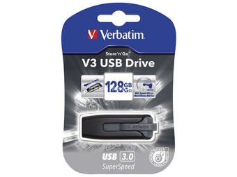 Memorija USB 3.0 128Gb V3 Verbatim 49189 sivi blister