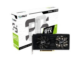 SVGA PCIE PALIT GeForce RTX 3060 Dual 12GB GDDR6 192-bit NE63060019K9-190AD