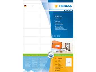 Herma etikete 70X33,8 A4/24 1/100 bela ( 02H4263 )
