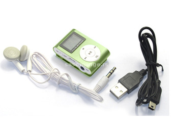 Mp3 sa LCDom+USB+slusalice zeleni