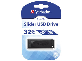 Memorija USB 32Gb Drive Slider Verbatim 98697 crna blister