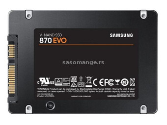 SAMSUNG 2TB 2.5" SATA III MZ-77E2T0B 870 EVO Series SSD