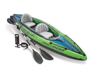 Intex challenger k2 kayak (86 Aluminijumska vesla) + Teretna mreža ( 68306NP )