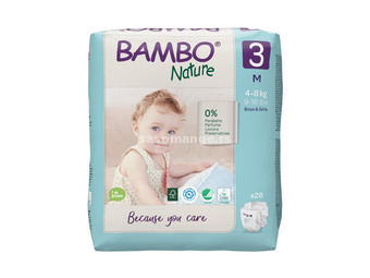 BAMBO NATURE Pelene - Eco-Friendly 3 (4-8 kg) 28 komada