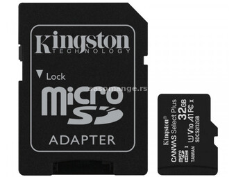 KINGSTON A1 MicroSDHC 32GB 100R class 10 SDCS232GB + adapter