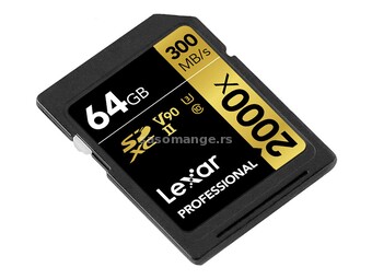 Lexar SDXC 64GB Professional 300MB/s 2000x UHS-II