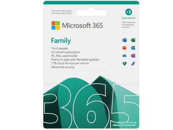 Licenca MICROSOFT Retail Microsoft 365 FamilyP8 32bit64bit English6 korisnika1 godina