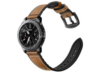 MYBANDZ soft bőr-szilikon watch strap 22mm brown