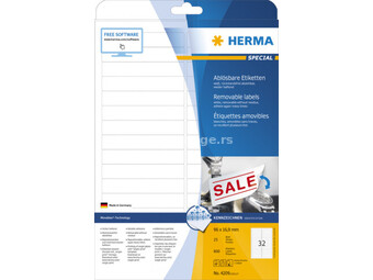 Herma etikete 96X16,9 A4/32 1/25 removable ( 02H4209 )