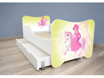 Dečiji krevet 140x70 cm happy kitty + fioka pony ( 7560 F )