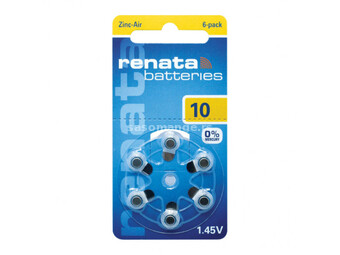 Baterije za slušni aparat Renata ZA10/BP6 (pakovanje 6 komada)