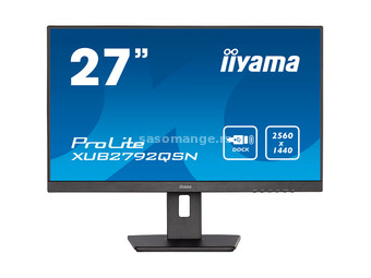 IIYAMA Monitor LED XUB2792QSN-B5 27 WQHD IPS USB-C Dock with RJ45 350 cdm 1000:1 4ms HDMI DP USB...