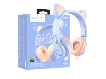 HOCO Slušalice sa mikrofonom - W36 Mačije uši/ plava