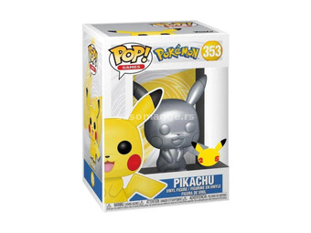 Funko Pokemon POP! Vinyl - Pikachu Silver Metalic 10" ( 046498 )