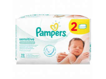 PAMPERS WIPES 2X56 SENSITIVE 4416