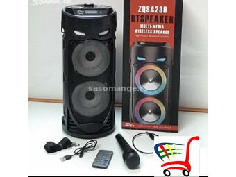 Bluetooth karaoke zvučnik+daljinski+mikrofon - ZQS 4239 - Bluetooth karaoke zvučnik+daljinski+mik...