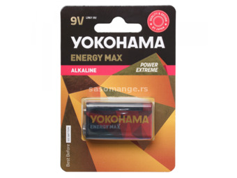 Baterija alkalna Yokohama 9V 6LR61 Energy Max 1BL