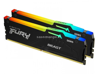 KINGSTON DIMM DDR5 64GB (2x32GB kit) 5600MT/s KF556C40BBAK2-64 Fury Beast RGB