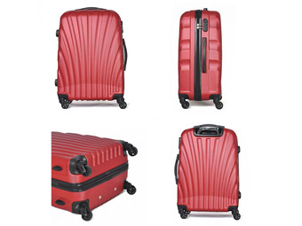 Putni kofer s čvrstim stranicama ABS 55x21x36.5 cm Crveni 96-533000