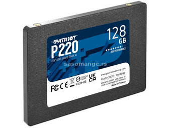 Patriot SSD 2.5 SATA3 128GB P220 550MBs/480MBs P220S128G25