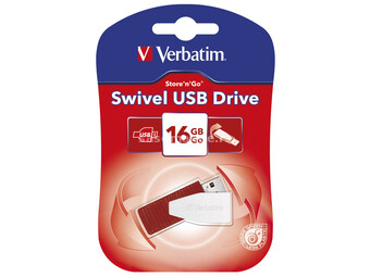 Memorija USB 16Gb Swivel Verbatim 49814 crvena blister