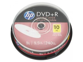 HP DVD+R DL 8x cylindrical printable 10pcs