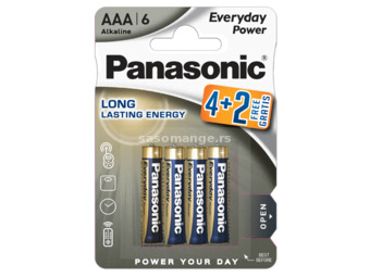 PANASONIC Everyday Power Alkalna baterija AAA (LR3) 6/1