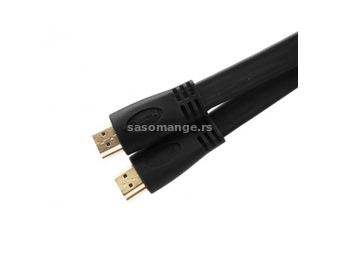 3G (38143) kabl HDMI Flet (muški) na HDMI Flet (muški) 1.5m crni