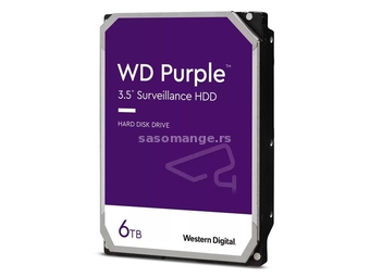 WD 6TB 3.5 inča SATA III 64MB IntelliPower WD64PURZ Purple hard disk