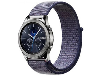 Velcro flexible cloth watch strap 22mm midnight blue