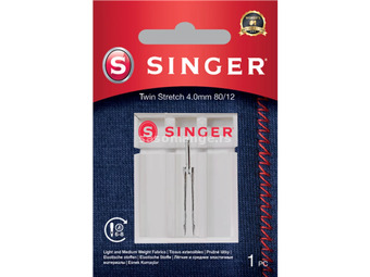 SINGER Twin Stretch needle dekoratív 4.0 80/12 1 pcs