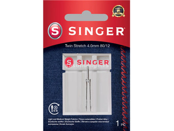 SINGER Twin Stretch needle dekorat&nbsp;4.0 80/12 1 pcs