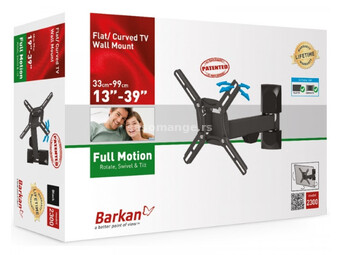Barkan E202+.B Black Flat TV Wall Mount (Up To 39'/Vesa 200X200