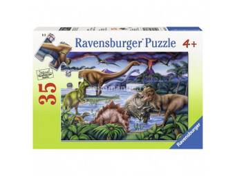 RAVENSBURGER puzzle (slagalice) - igralište za dinosauruse RA08613