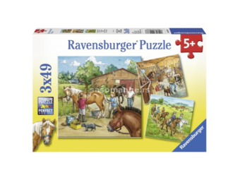 Ravensburger puzzle (slagalice) - Dana na ergeli