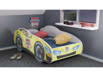 Dečiji krevet 160x80cm (trkacki auto) dog adventure yellow ( 74034 )