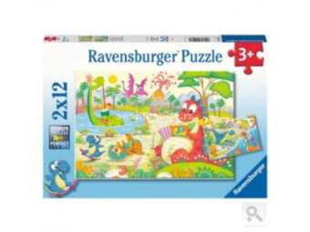 Ravensburger puzzle (slagalice) - Omiljeni dinosaurusi RA05246