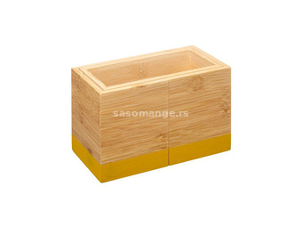 Kutija za pribor 18x12x10cm bambus žuta Modern 179697C