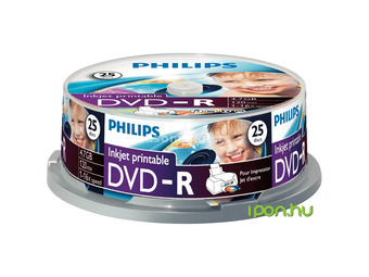 PHILIPS DVD-R 16x 25pcs cylindrical printable