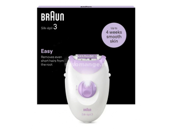 Braun Silk Epil 3 3 3-000 ljubičasto beli epilator