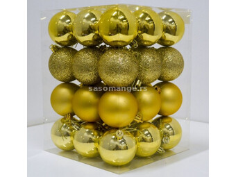 Novogodišnji set ukrasnih kuglica 36kom - Zlatni ( 19002 )