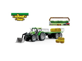 Traktor sa prikolicom i balama