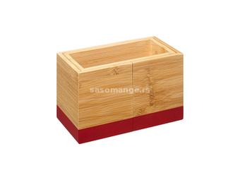Kutija za pribor 18x12x10cm bambus crvena Modern 179697E